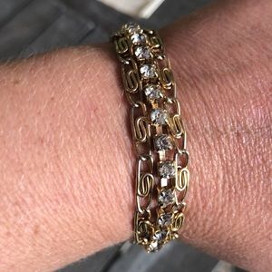 Rhinestone tennis bracelet.